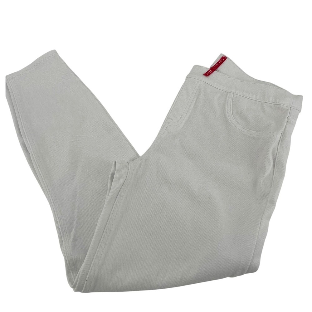 SPANX XL White Jeggings Pull On Denim Shaping Comfort Stretch Pants